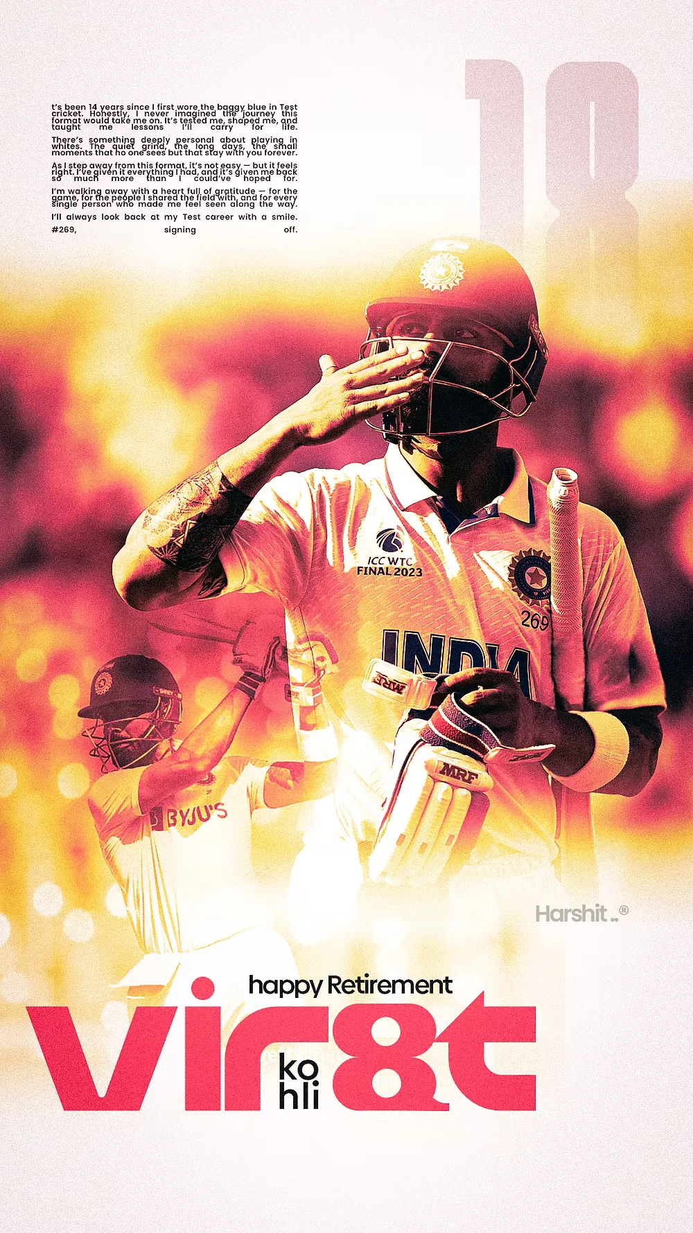 Virat Kohli. — Tribute Poster